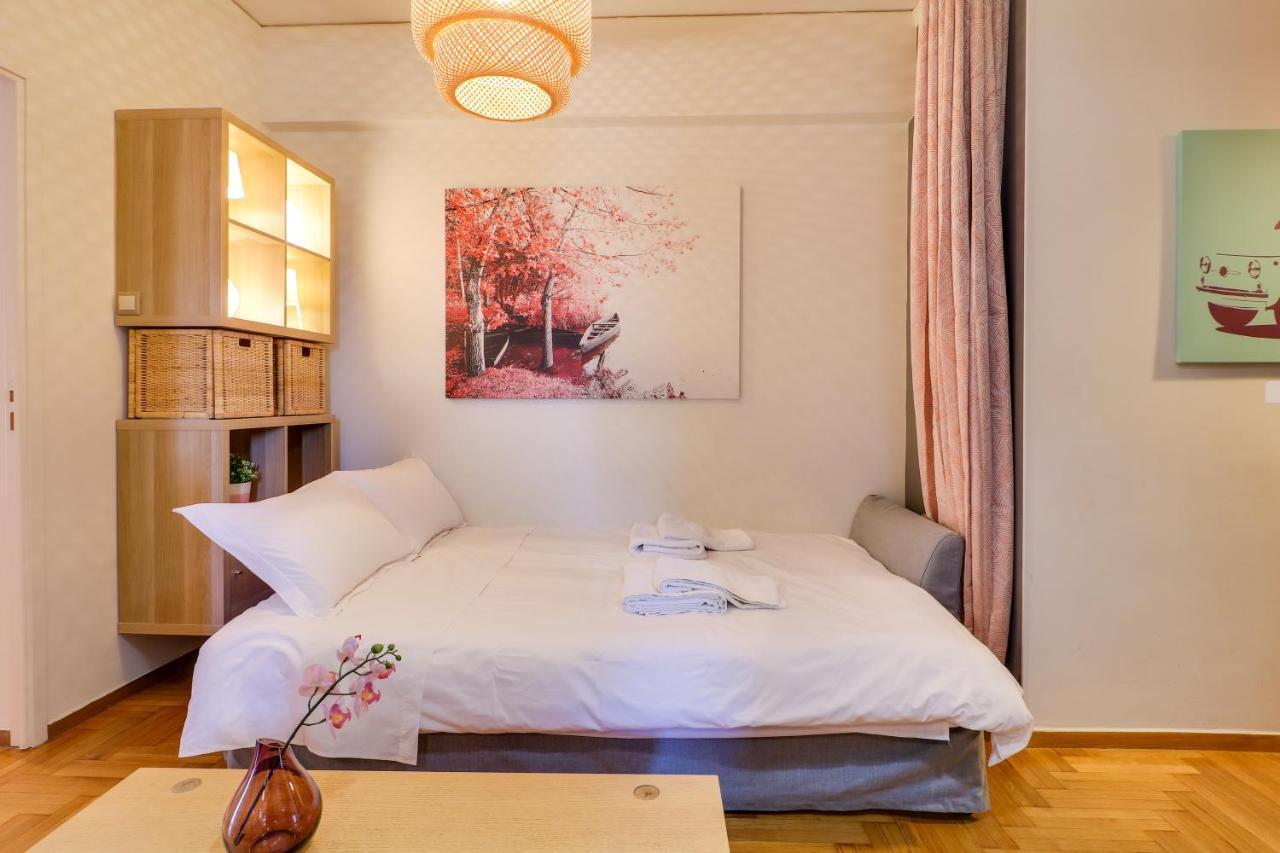 Spacious Central Flat☆3Min To Metro☆Ac|Netflix|Pc Athene Buitenkant foto