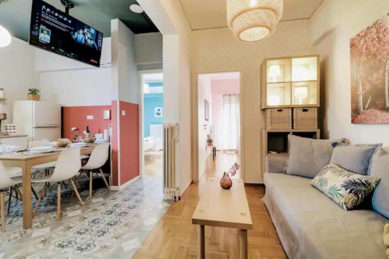 Spacious Central Flat☆3Min To Metro☆Ac|Netflix|Pc Athene Buitenkant foto