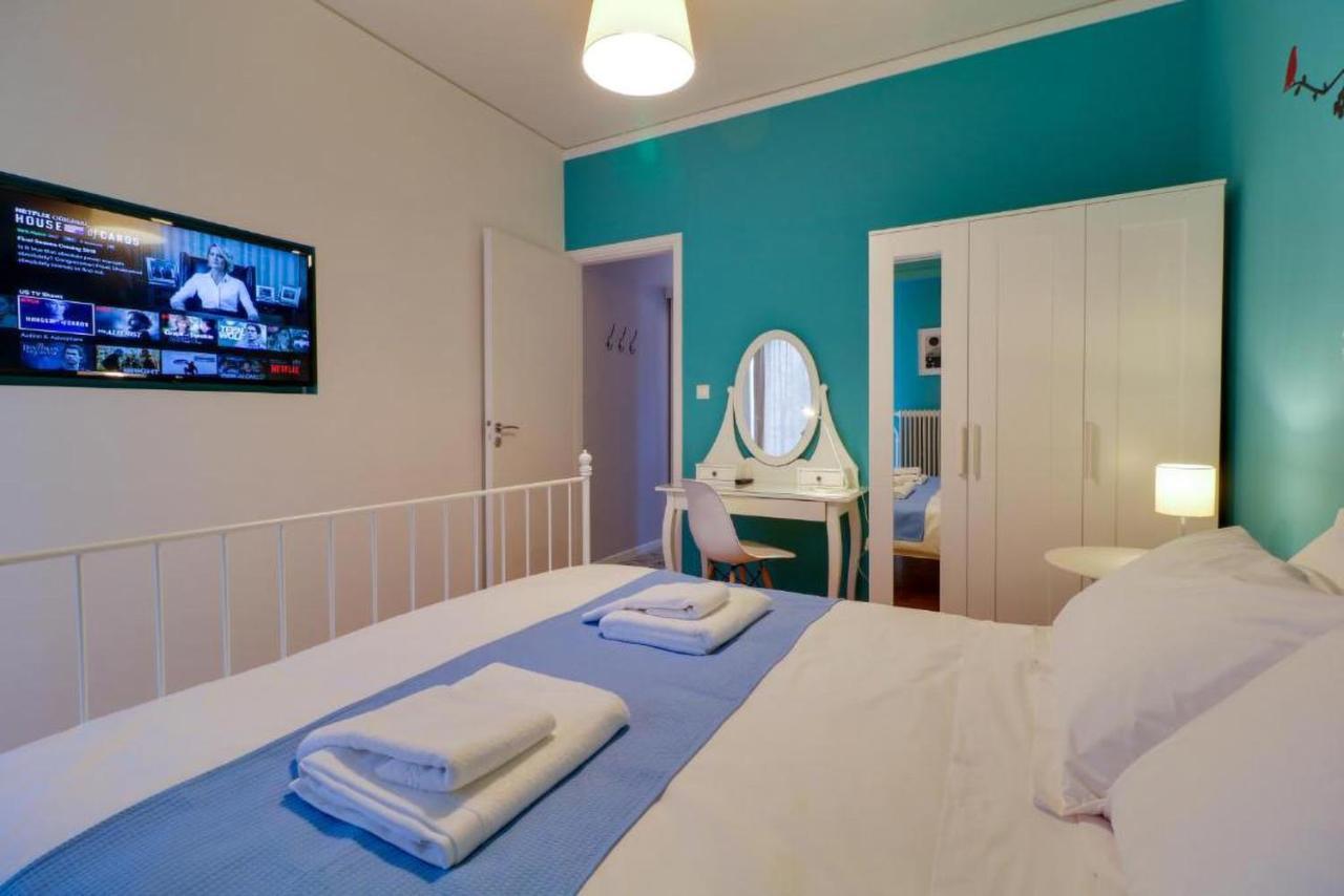 Spacious Central Flat☆3Min To Metro☆Ac|Netflix|Pc Athene Buitenkant foto