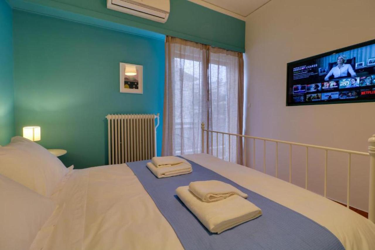 Spacious Central Flat☆3Min To Metro☆Ac|Netflix|Pc Athene Buitenkant foto