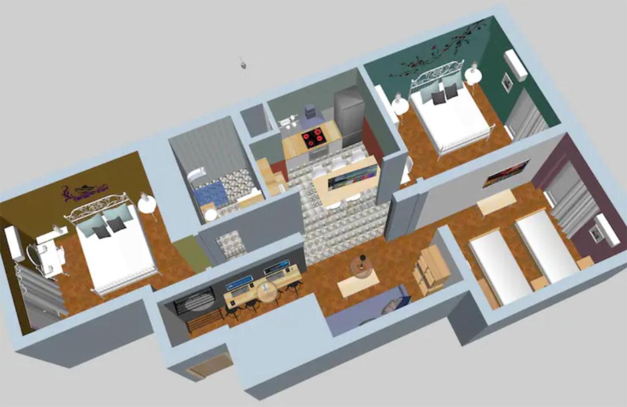 Spacious Central Flat☆3Min To Metro☆Ac|Netflix|Pc Athene Buitenkant foto